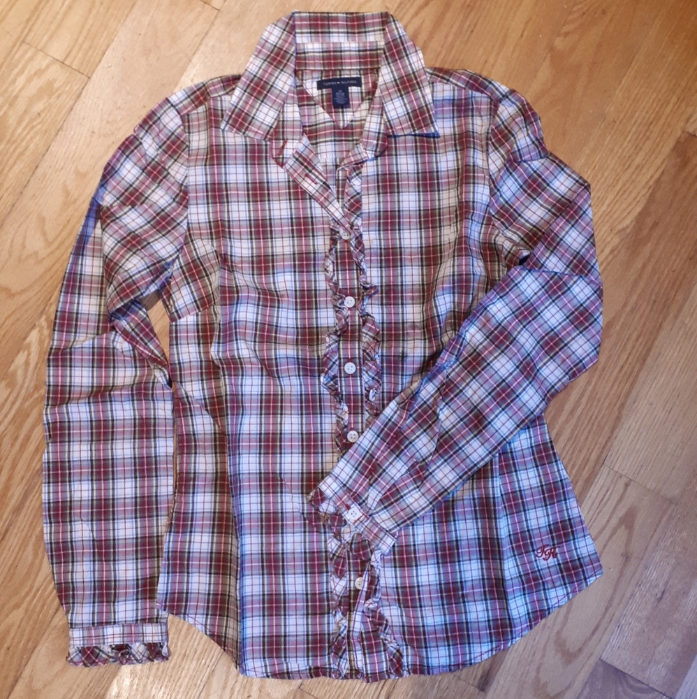 NWOT Tommy Hilfiger Plaid Ladies' Shirt